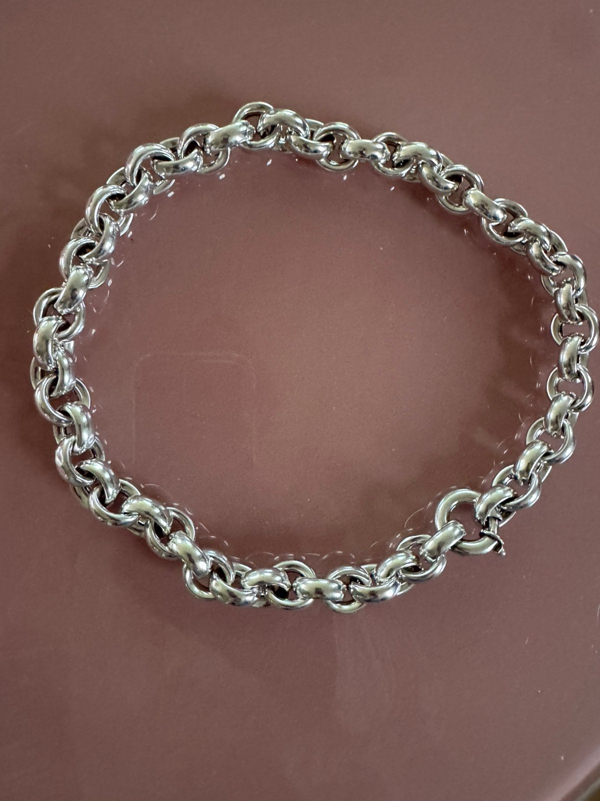Zwaar massief zilveren jasseron collier, Ophalen of Verzenden, Zo goed als nieuw, Zilver