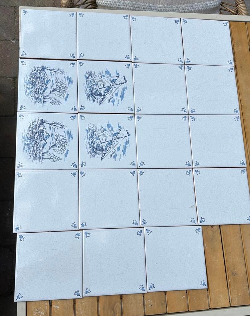Vintage Spaanse wandtegels - Alcora Spanje, Doe-het-zelf en Verbouw, Tegels, Ophalen of Verzenden, Minder dan 5 m², Wandtegels