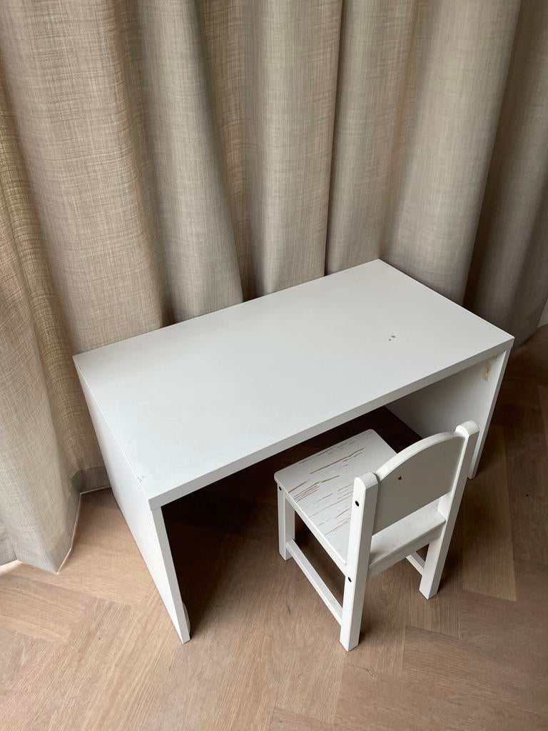 Bureau en stoel voor kind - wit, Ophalen, Gebruikt, Tafel(s) en Stoel(en)