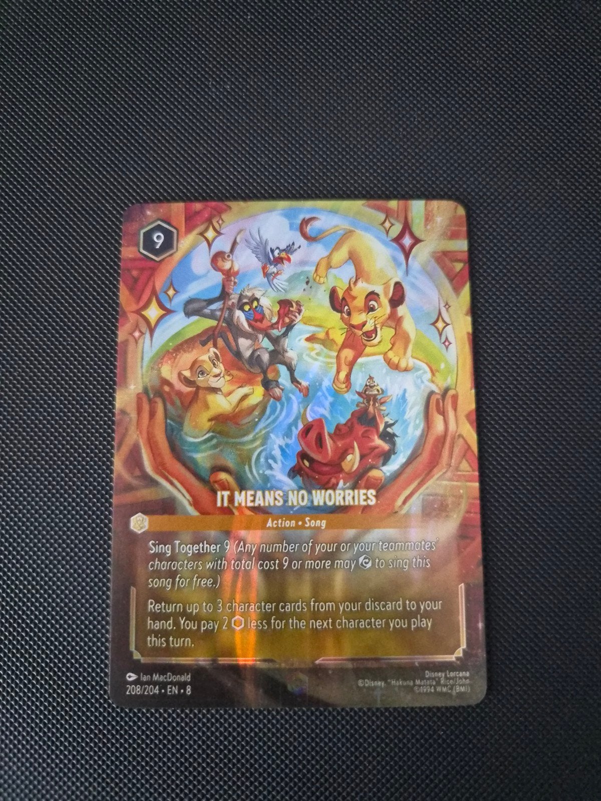 It Means No Worries [ENCHANTED] - Lorcana Reign of Jafar NM, Ophalen, Overige figuren, Nieuw, Plaatje of Poster