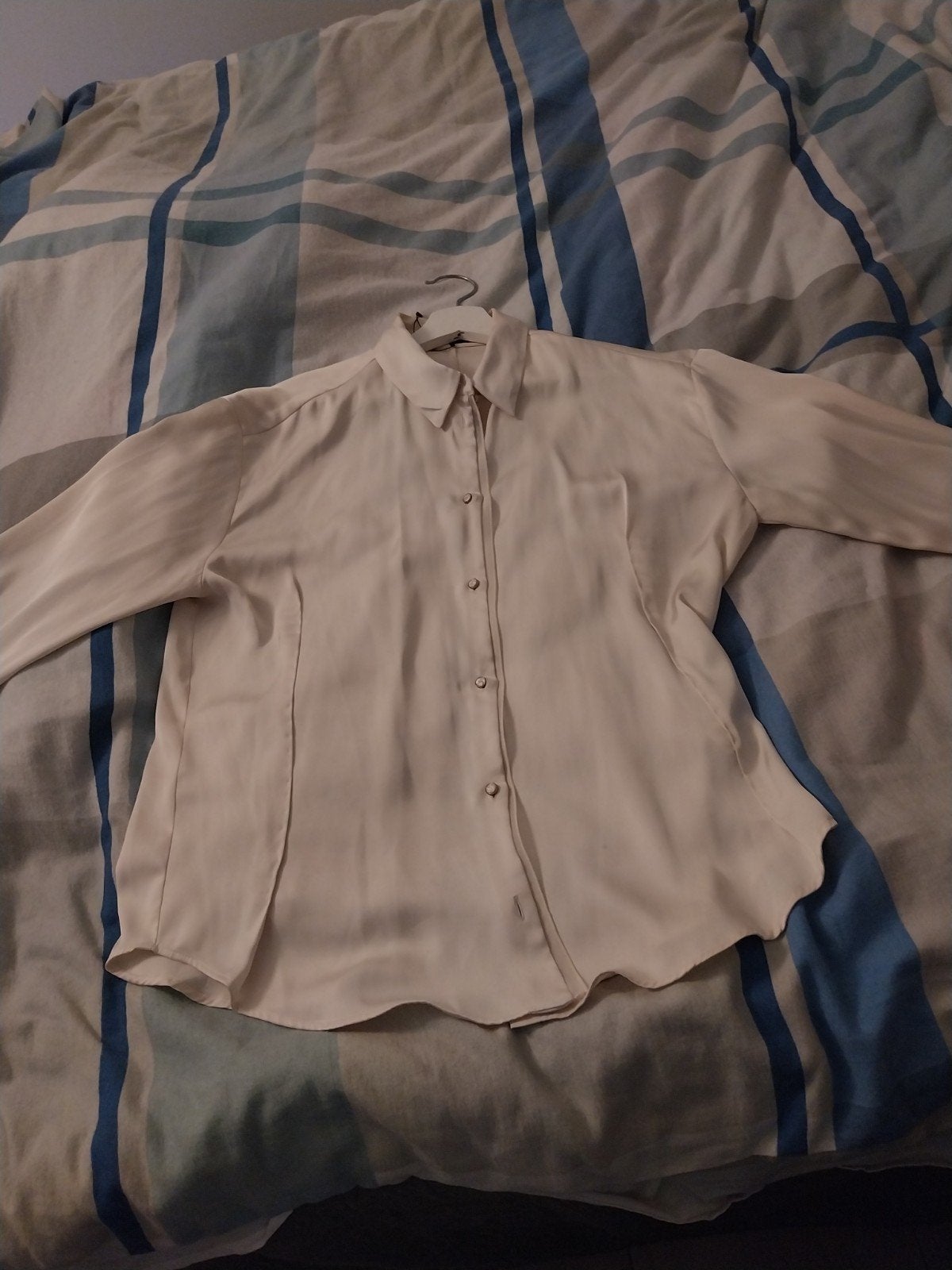 Elegante crèmekleurige blouse, Zara, Kleding | Dames, Beige, Maat 42/44 (L), Ophalen of Verzenden, Onbekend
