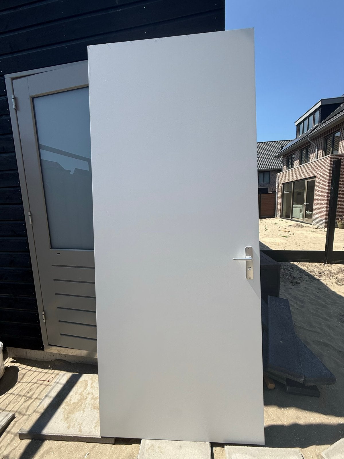 Nieuwe witte Berkvens opdekdeur 93 x 231.5, Kunststof, 80 tot 100 cm, Nieuw, Ophalen of Verzenden