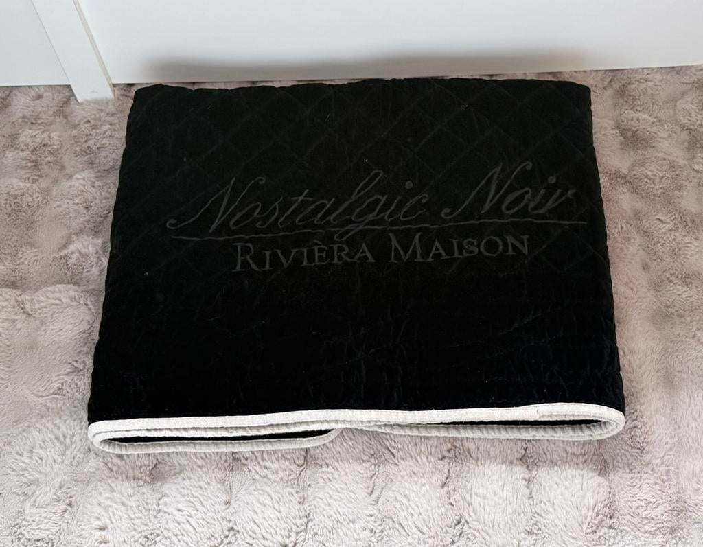 Nieuw: Riviera Maison Sprei Plaid Deken 180x130cm velours, Ophalen of Verzenden, Zo goed als nieuw
