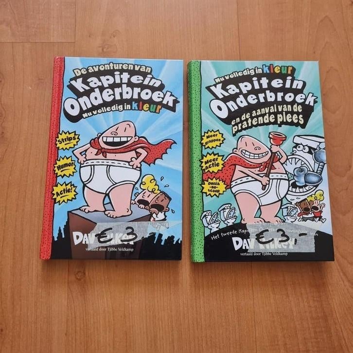 Kapitein Onderbroek boeken - 2 delen, Ophalen of Verzenden, Gelezen, Dav Pilkey, Fictie algemeen