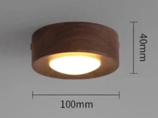 2x LED-spot NIEUW - WoodenGlow - Walnoothout Plafondlamp, Geschikt voor plafondmontage, Nieuw, Ophalen of Verzenden, LED