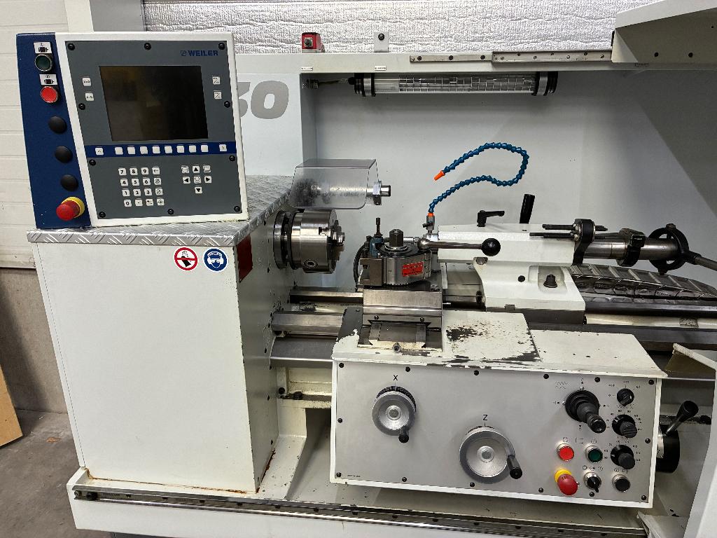 draaibank Weiler C-30 x 750 Teachin. bj 2010 zeer compleet., Doe-het-zelf en Verbouw, Ophalen, Gebruikt, Metaaldraaibank, 500 tot 1000 mm