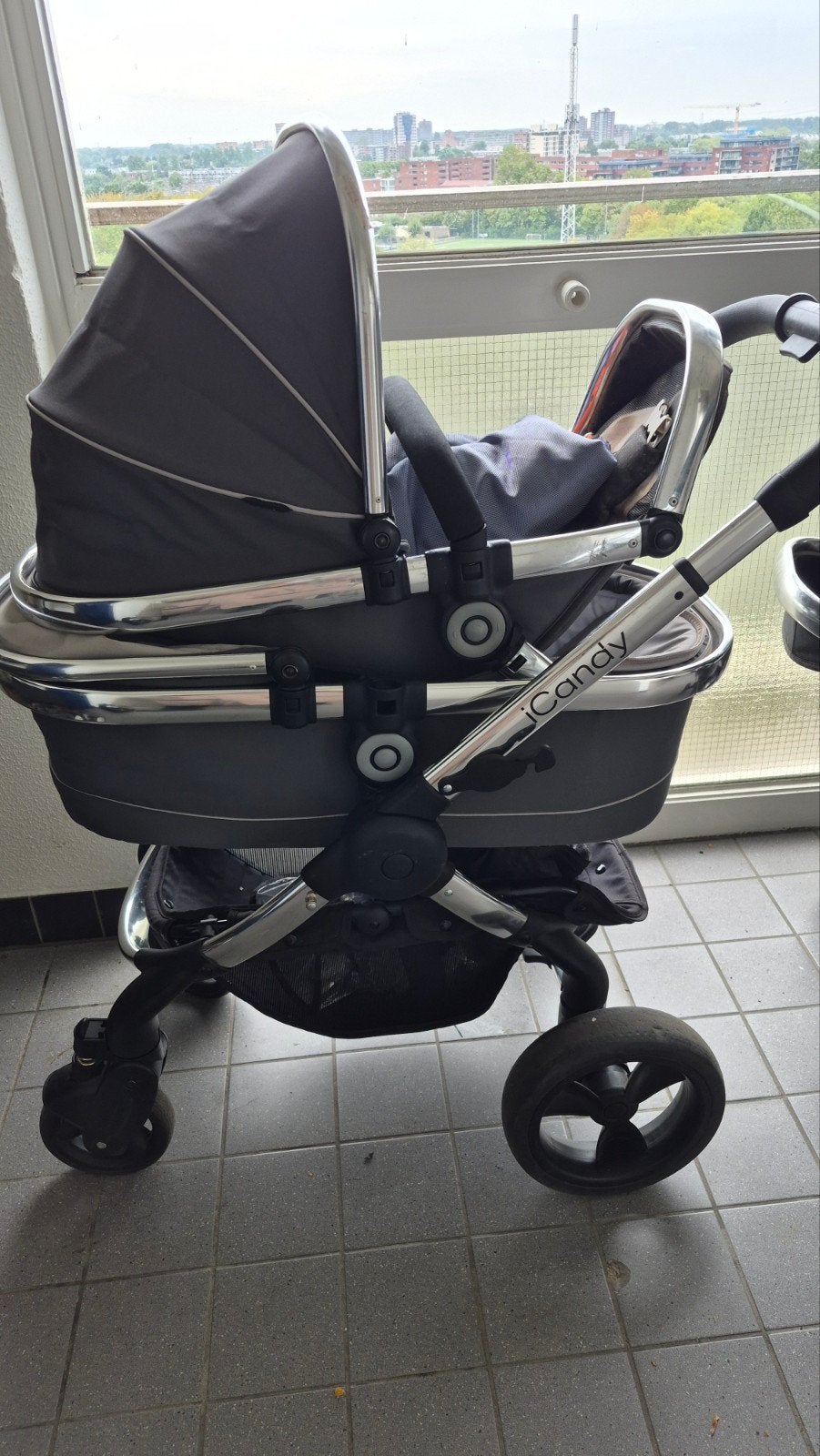Icandy 2 delig kinderwagen, Kinderen en Baby's, Gebruikt, Combiwagen, Met reiswieg, Ophalen