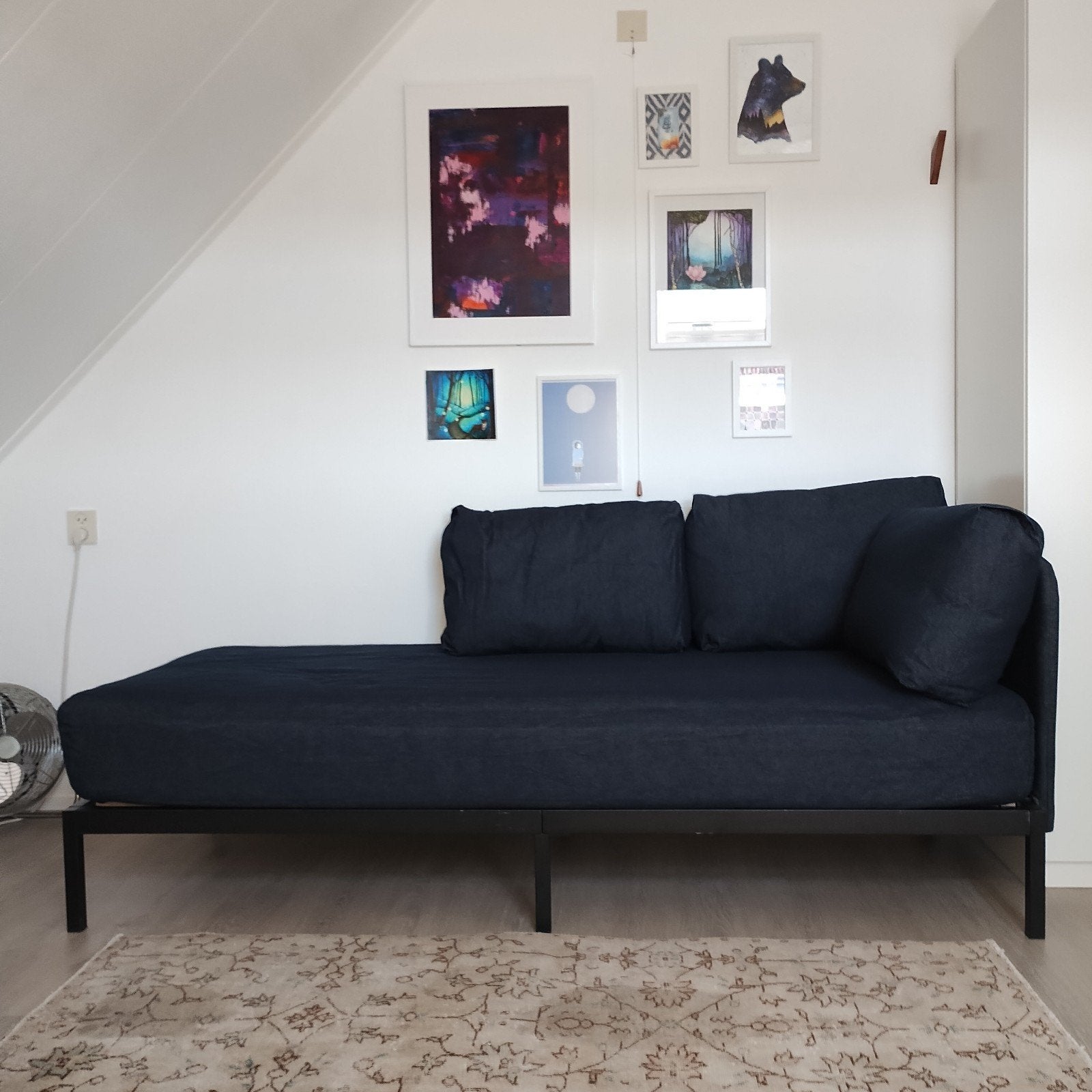 Ravarör bedbank met nieuw matras, Ophalen, 90 cm, Eenpersoons, 210 cm