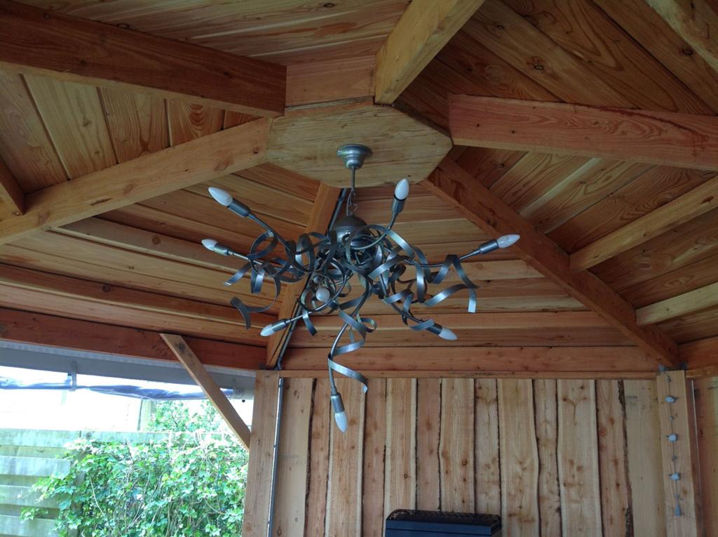 Prachtige hanglamp, voor veranda of overkapping, Huis en Inrichting, Ophalen, Gebruikt, Kroonluchter