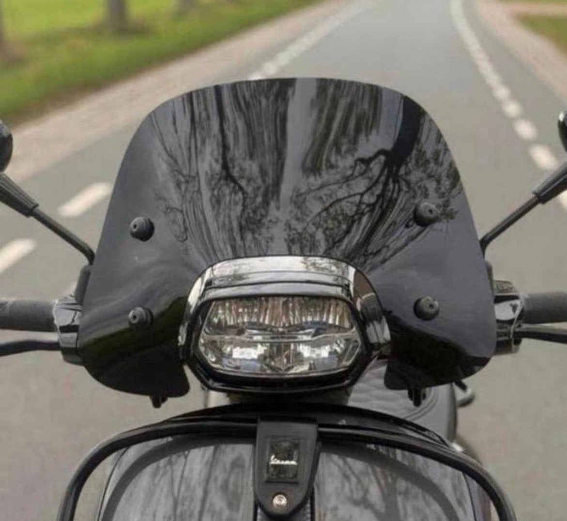 Vespa Sprint windscherm laag glans zwart Nieuw, Ophalen of Verzenden, Zo goed als nieuw, Overige typen, Vespa