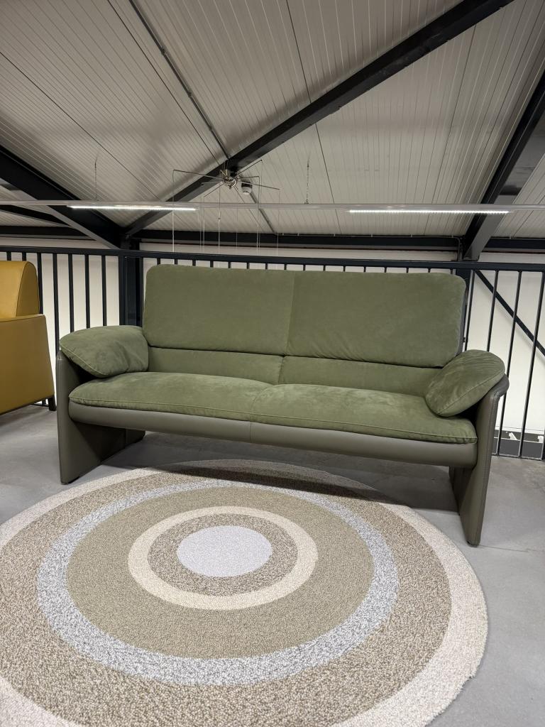 Nieuw Leolux Evidence Catalpa 2,5 zits bank Groen Stof leer