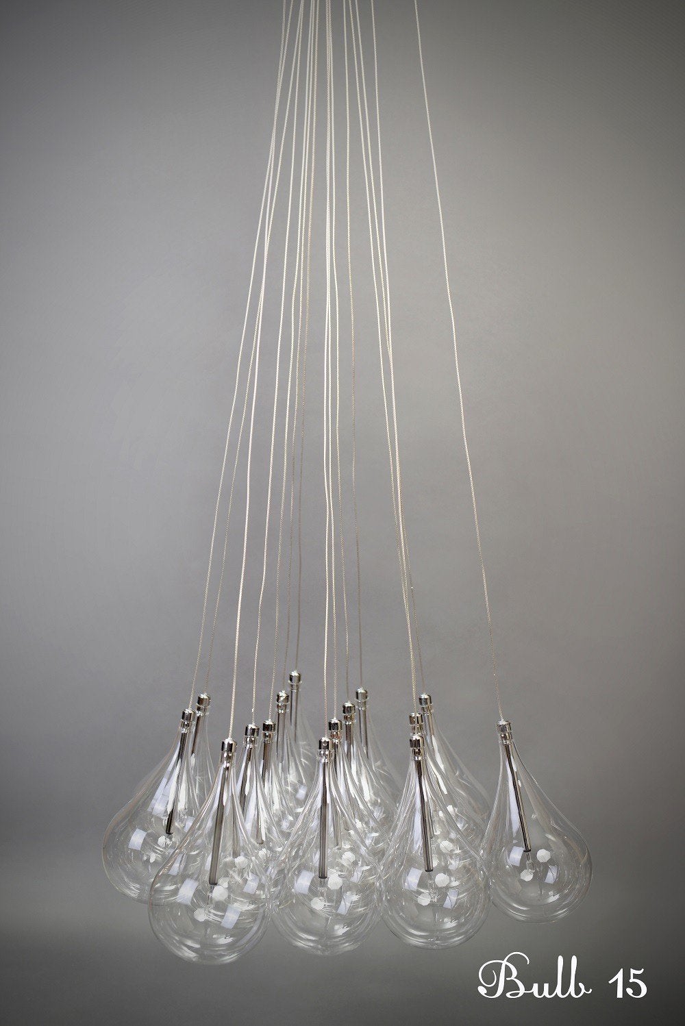 15  drop bulb glas hang lampen joe colombo gae aulenti, Verzenden, Glas