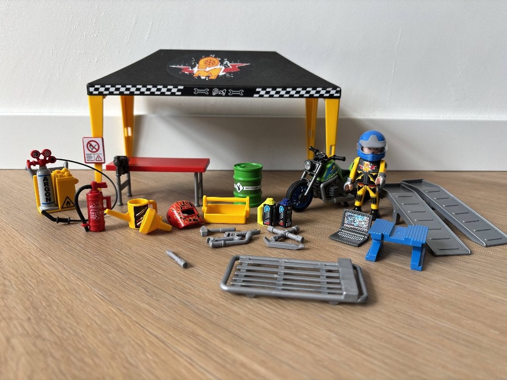 Playmobil Stuntshow Werkplek tent 70552, Gebruikt, Complete set, Voertuig, Ophalen of Verzenden