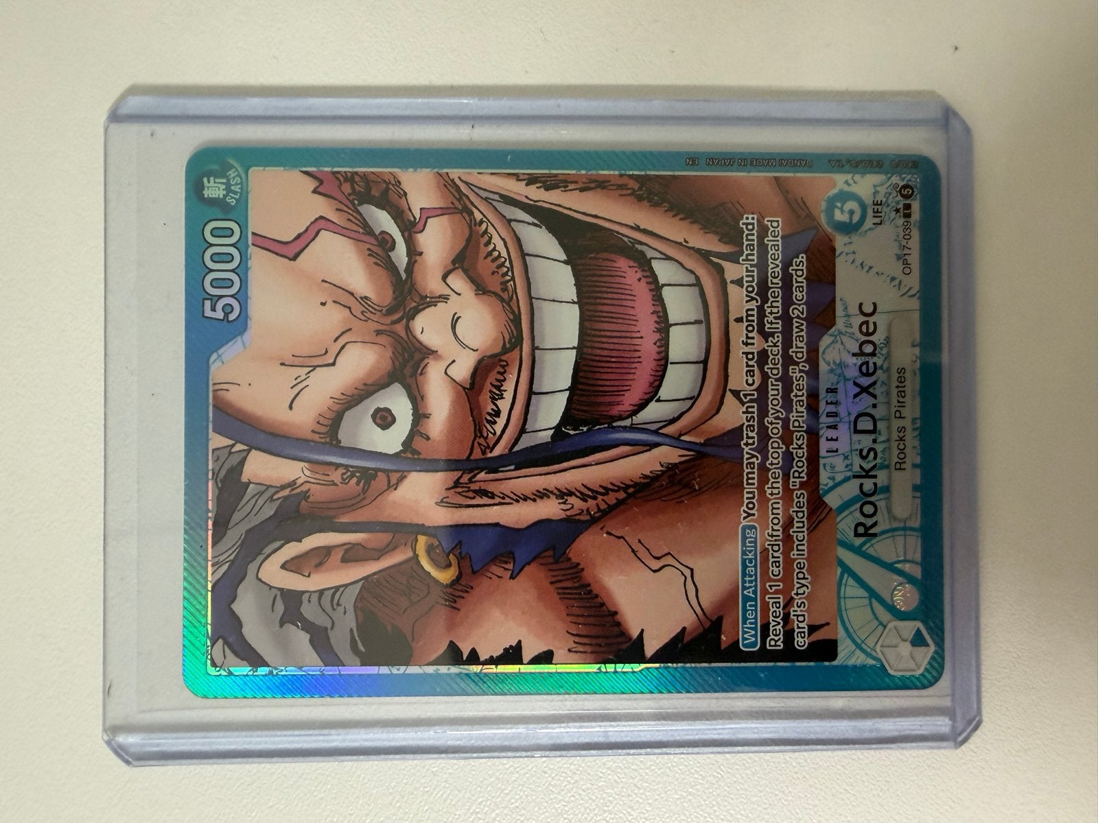 One Piece Card Game Rocks D. Xebec Leader OP17-039L, Een of twee spelers, Ophalen of Verzenden, Zo goed als nieuw