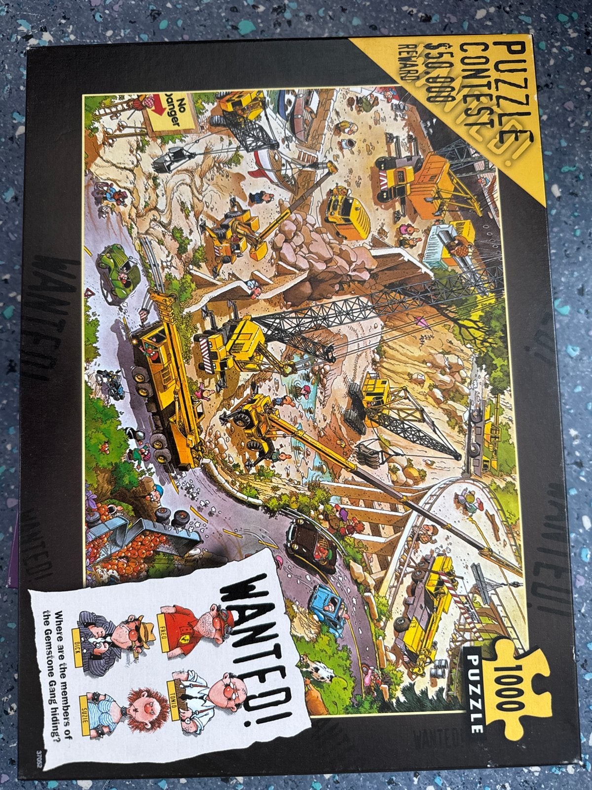 HEYE Wanted! Puzzel 1000 stukjes - Bouwplaats chaos, Ophalen of Verzenden, 500 t/m 1500 stukjes, Zo goed als nieuw, Legpuzzel