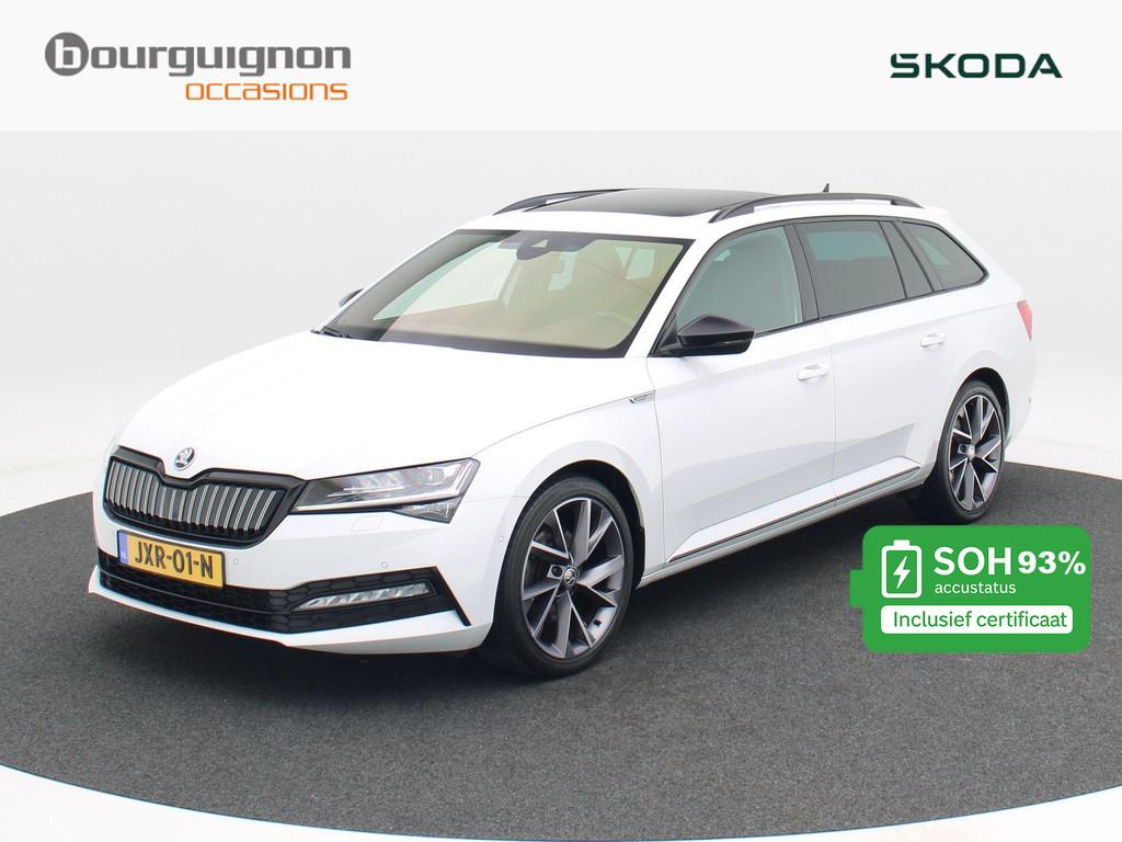 Skoda Superb Combi 1.4 TSi iV 218 Pk Automaat Sportline Busi, Auto's, Skoda, Gebruikt, Euro 6, 4 cilinders, Alcantara
