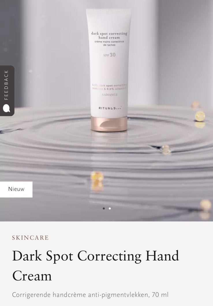 Rituals Dark Spot Correcting Hand Cream 70 ml SPF 30 Nieuw!, Ophalen of Verzenden, Nieuw, Bodylotion, Crème of Olie