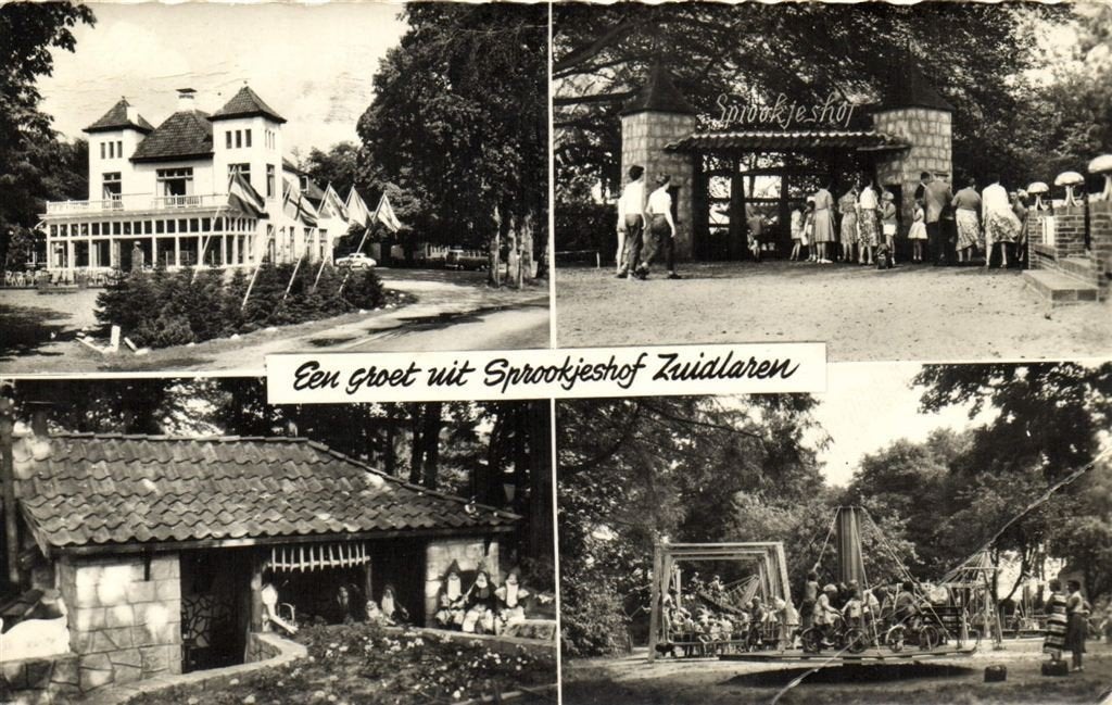 Een groet uit Sprookjeshof Zuidlaren - 4 afb - 1963 gelopen, Ophalen of Verzenden, 1960 tot 1980, Gelopen, Noord-Brabant