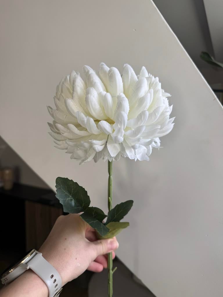 2 Witte Kunstbloemen Takken - Realistische Decoratie, Ophalen of Verzenden, Nieuw, Binnen
