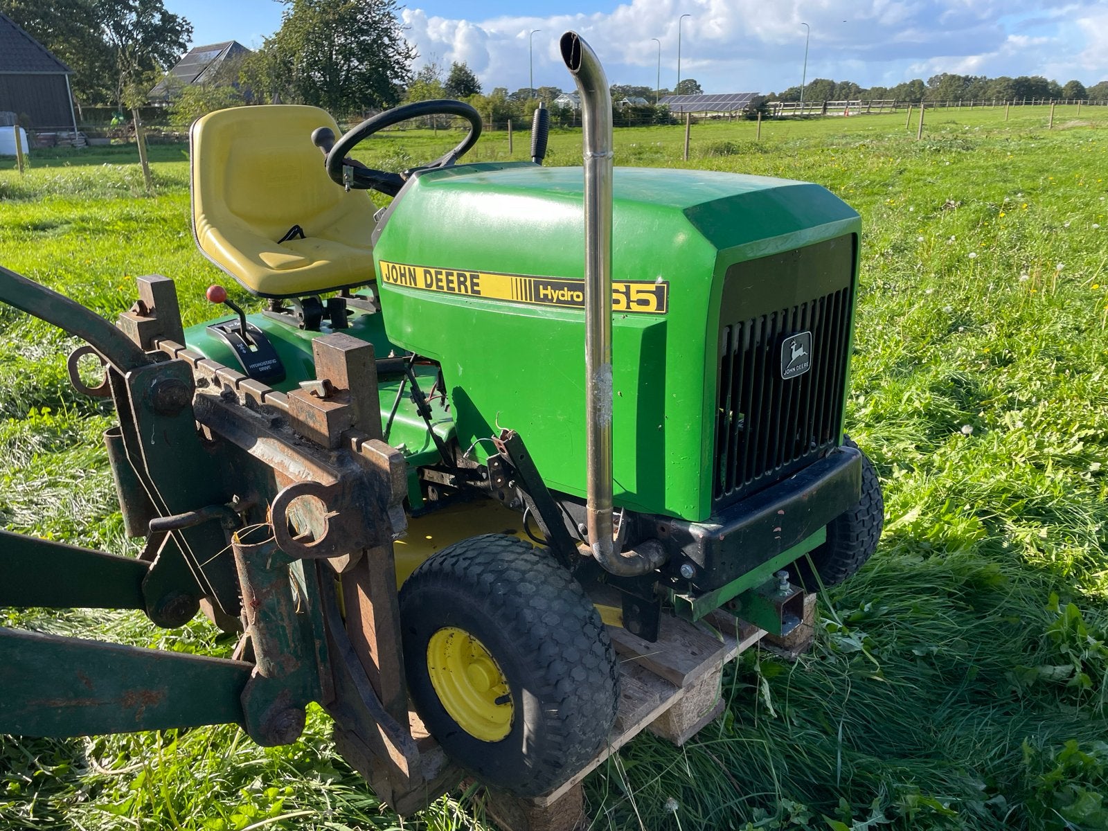 John Deere Hydro 165 Zitmaaier - Startmotor defect, Tuin en Terras, Cirkelmaaier, Gebruikt, Ophalen of Verzenden, Benzine-grasmaaier