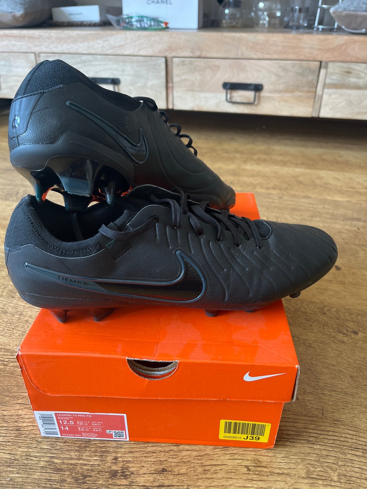 Nike Tiempo Legend 9 Pro FG Voetbalschoenen Zwart, Sport en Fitness, Voetbal, Maat XS of kleiner, Ophalen of Verzenden, Nieuw