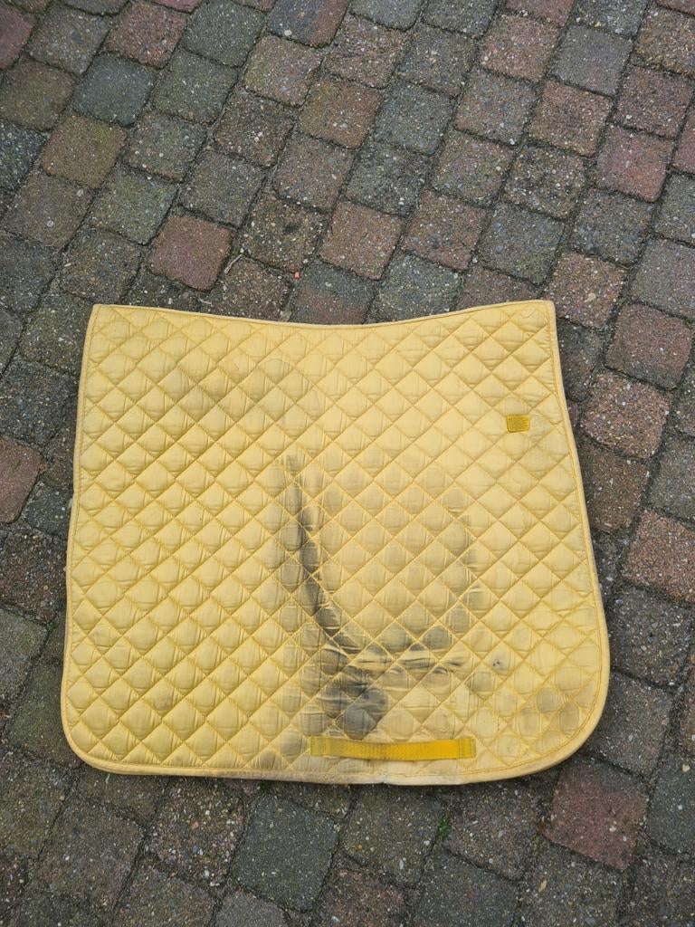 Pastel geel dekje, Dieren en Toebehoren, Gebruikt, Dressuurdekje, Geel, Full (L)