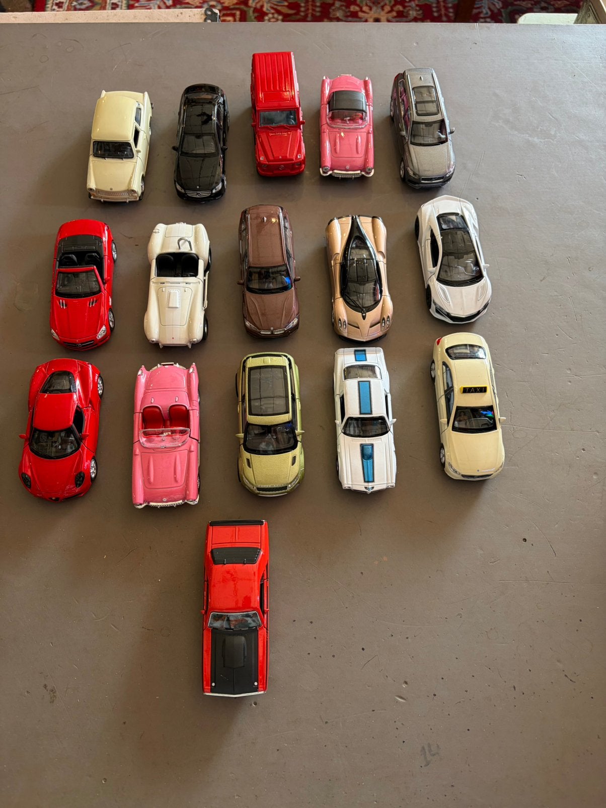 16 modelauto’s ( 1 : 43 ), Hobby en Vrije tijd, Modelauto's | 1:43, Ophalen of Verzenden, Zo goed als nieuw, Auto, Overige merken