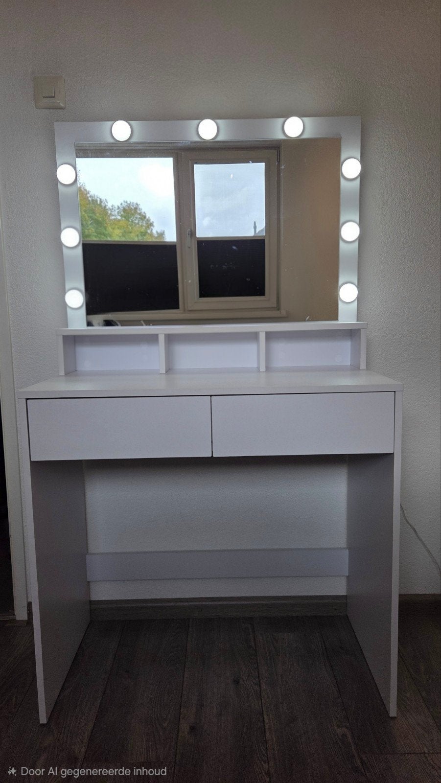 Joyfurnos make-up tafel met spiegel en dimbare verlichting, Ophalen, Overige materialen, 100 tot 150 cm, 50 tot 100 cm