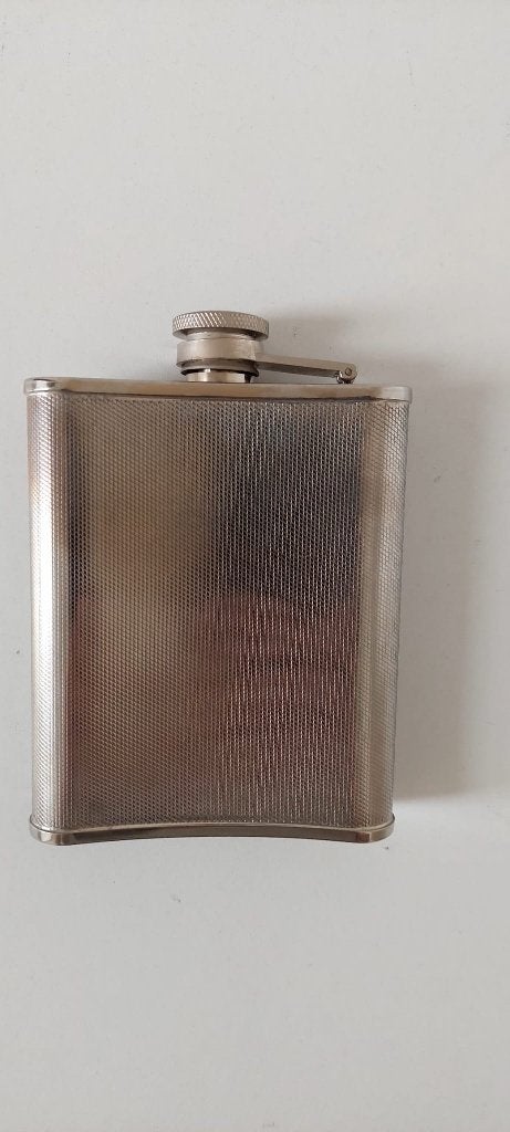 Klassieke vintage metalen flacon bidon  (Art Deco stijl), Eu, Eu, Overige typen, Ophalen of Verzenden