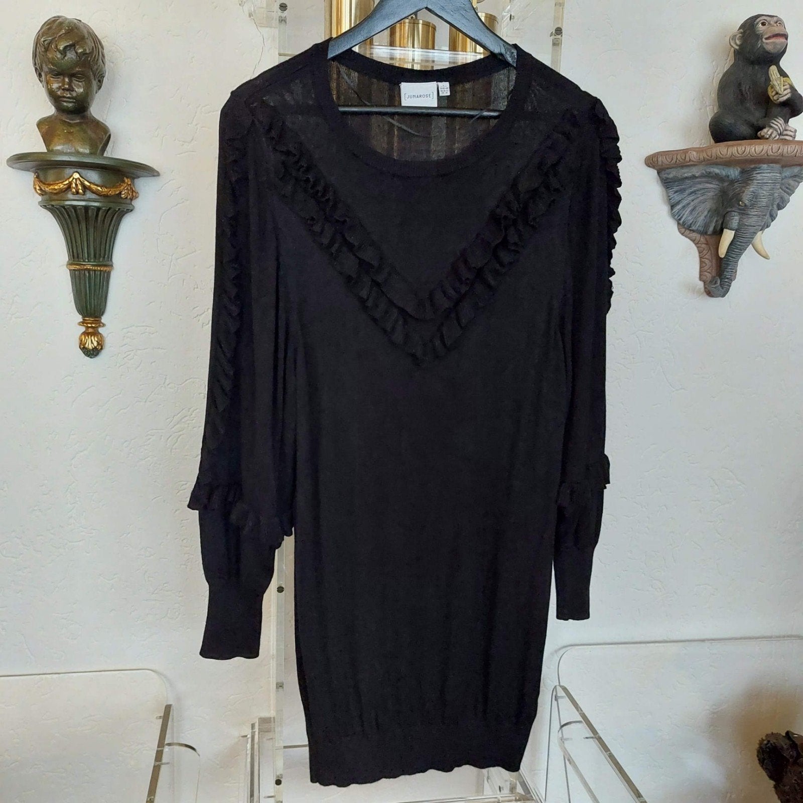 Pullover van het merk Junarose.  Maat L.(46/48), Kleding | Dames, Grote Maten, Junarose, Verzenden, Zwart, Trui of Vest