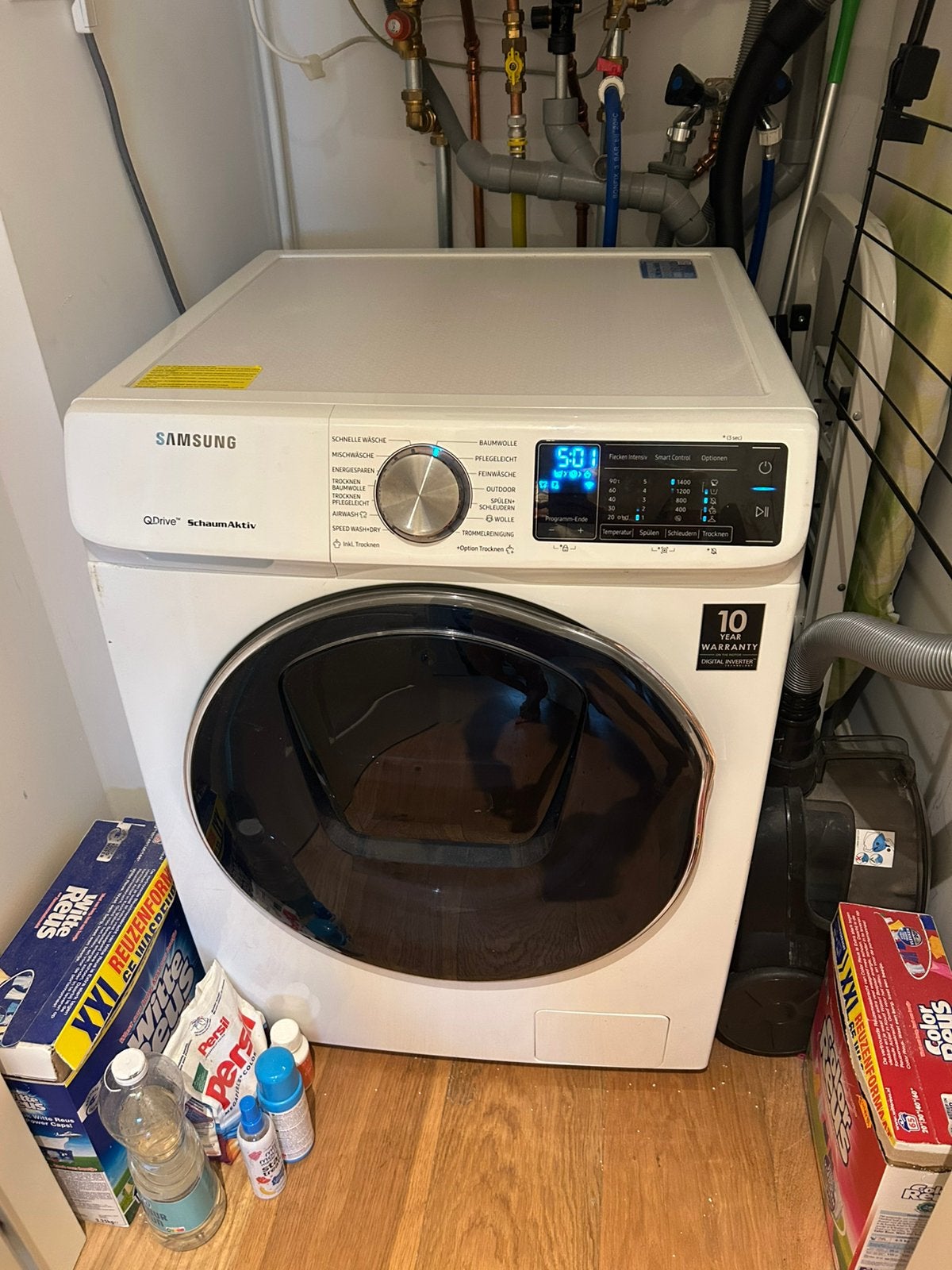 Samsung was-droogcombinatie wasmachine droogtrommel, Witgoed en Apparatuur, Ophalen, Zo goed als nieuw, 85 tot 90 cm, Energieklasse A of zuiniger