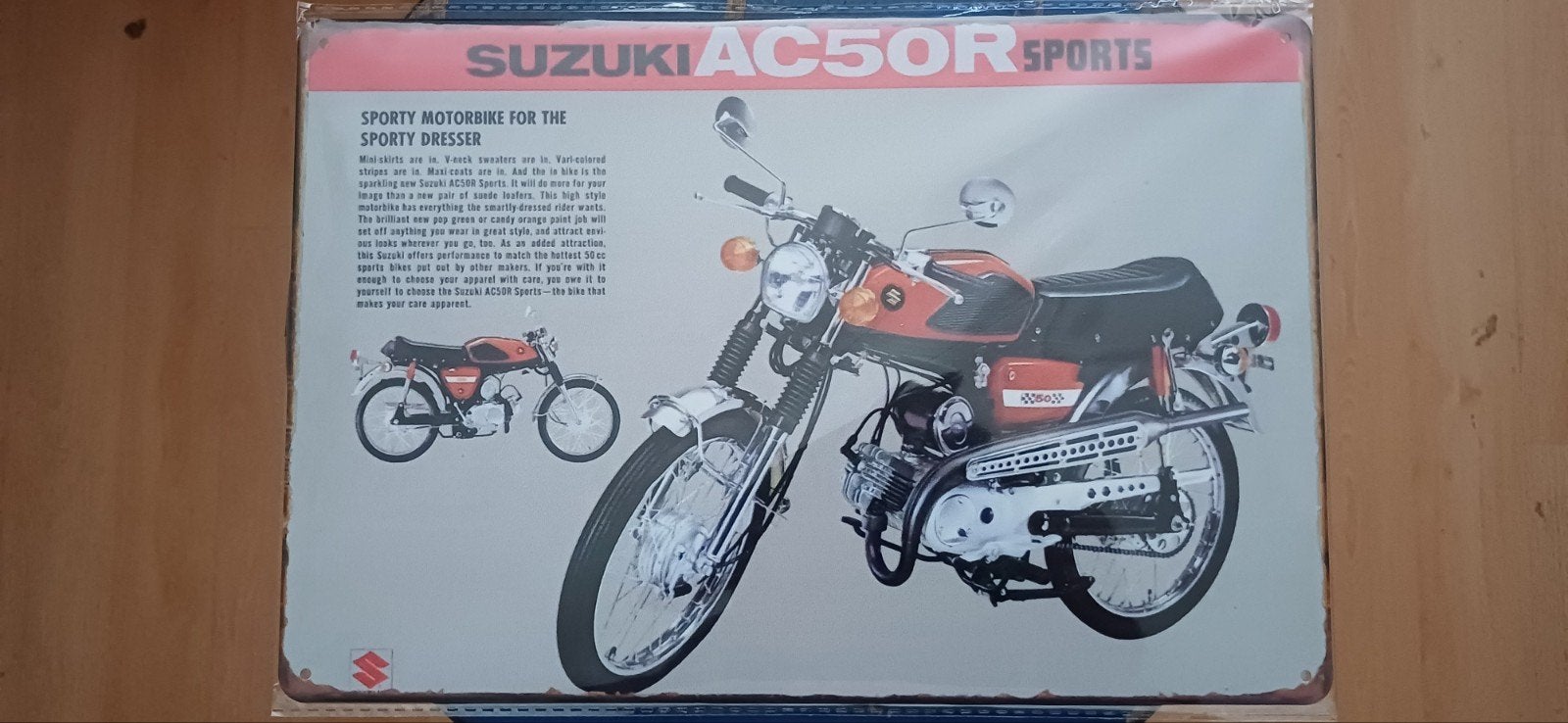 Suzuki  AC 50R  blikken bord  !, Ophalen of Verzenden, Nieuw, Auto