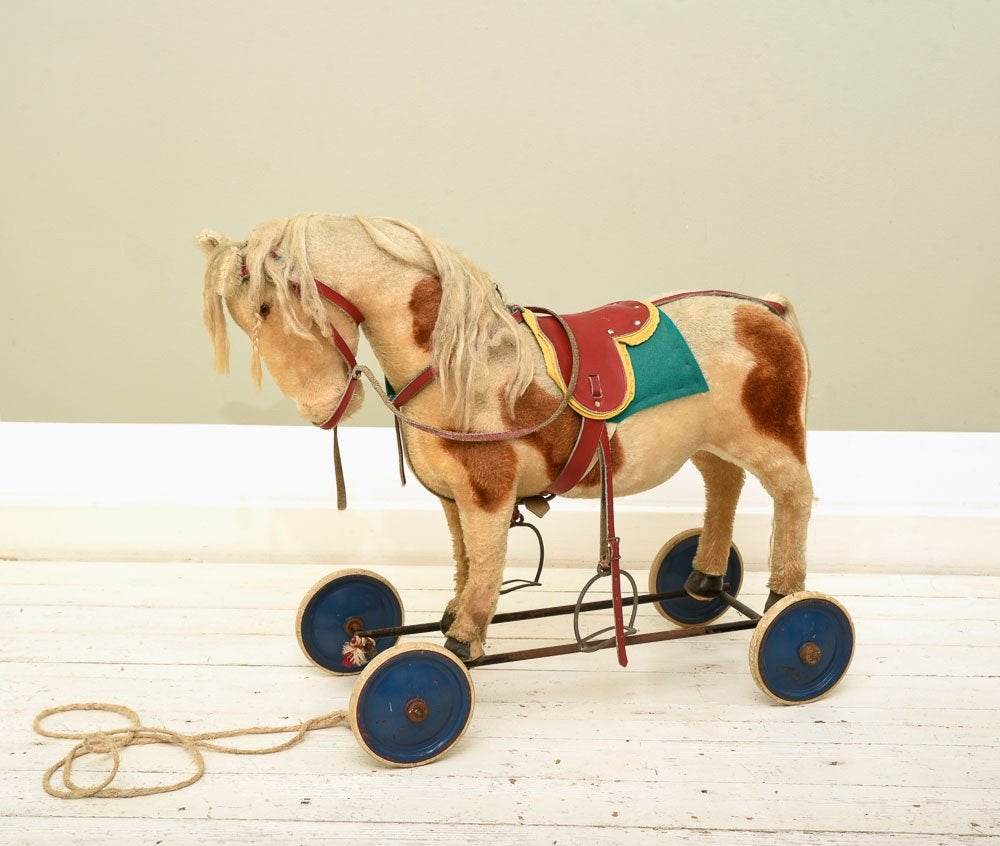 Vintage steiff speelgoed paard, Ophalen, Gebruikt