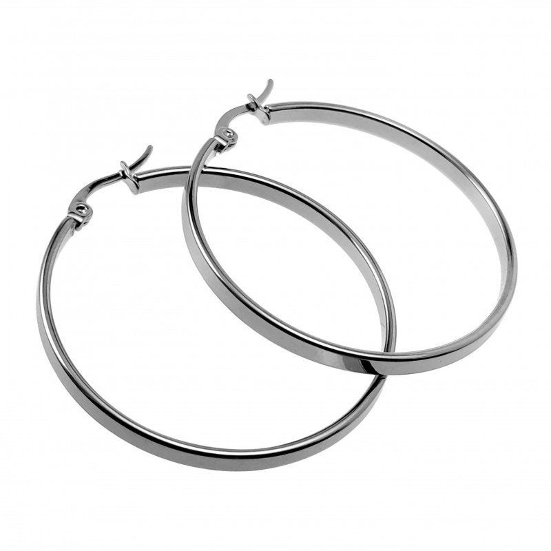 Ø40mm x 3mm Dames Gepolijst RVS Brede-Design Oorringen, Overige materialen, Hangers, Birgitta-Gracht 33, 6465 EL Kerkrade, Nederland
