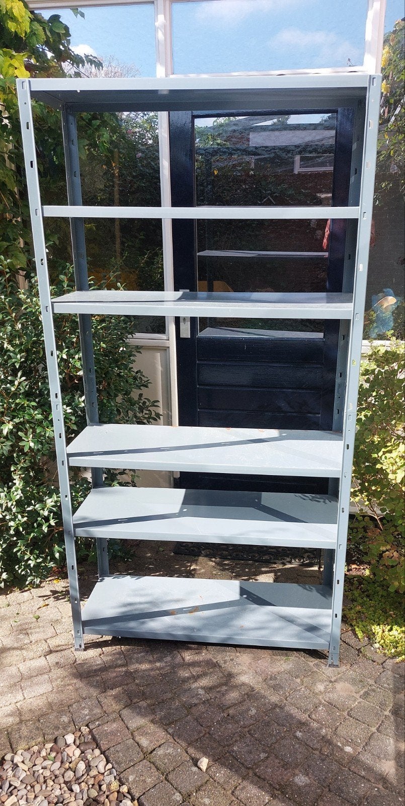 Metalen stellingkast 193x100x40 cm voor schuur/zolder, Ophalen, Gebruikt