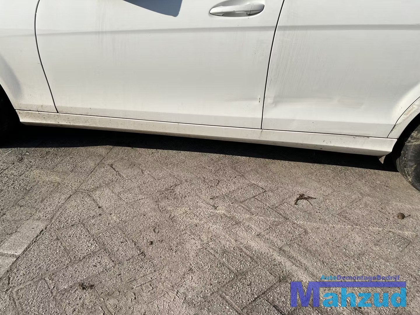 MERCEDES C W204 wit 149 Links zijskirt sideskirt 2011-2014, Gebruikt, Mercedes-Benz AG, Mercedes-Benz, Ophalen of Verzenden