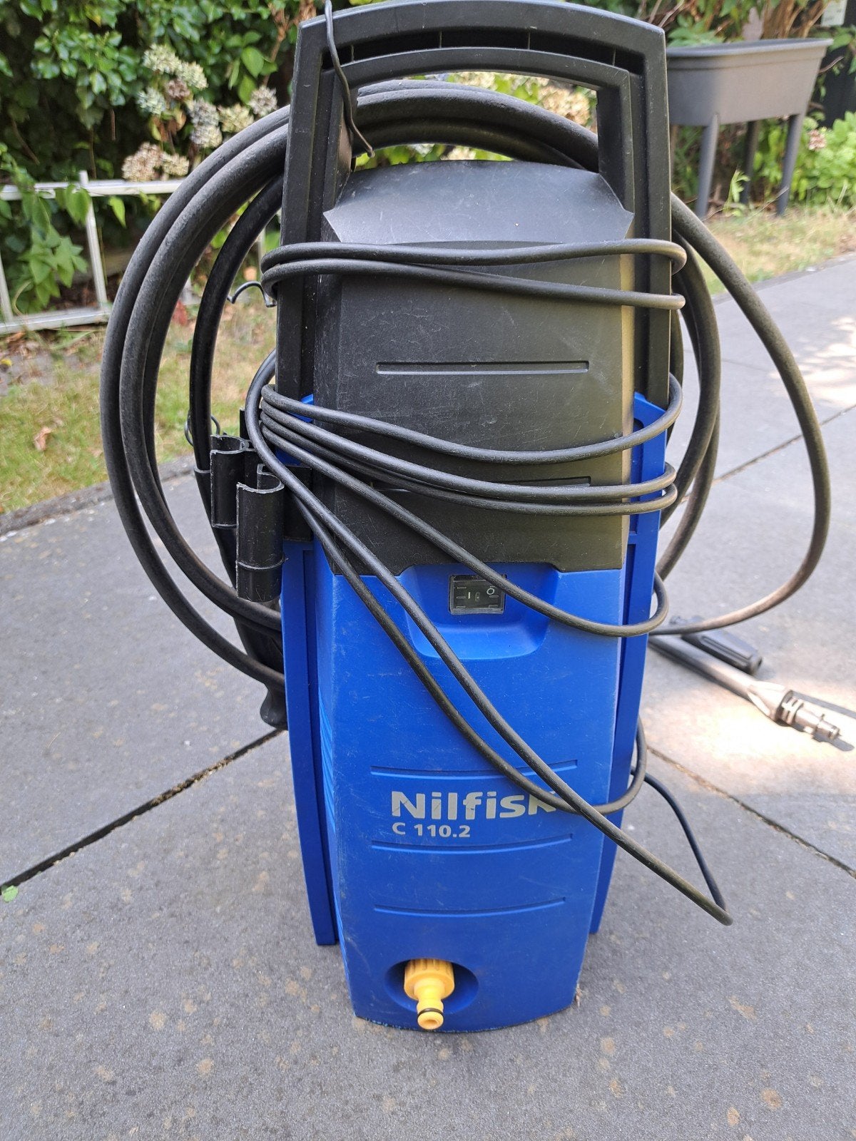 hogedrukreiniger Nilfisk C110.2 inclusief terrasborstel, Tuin en Terras, Hogedrukreinigers, Ophalen, Gebruikt, Elektrisch