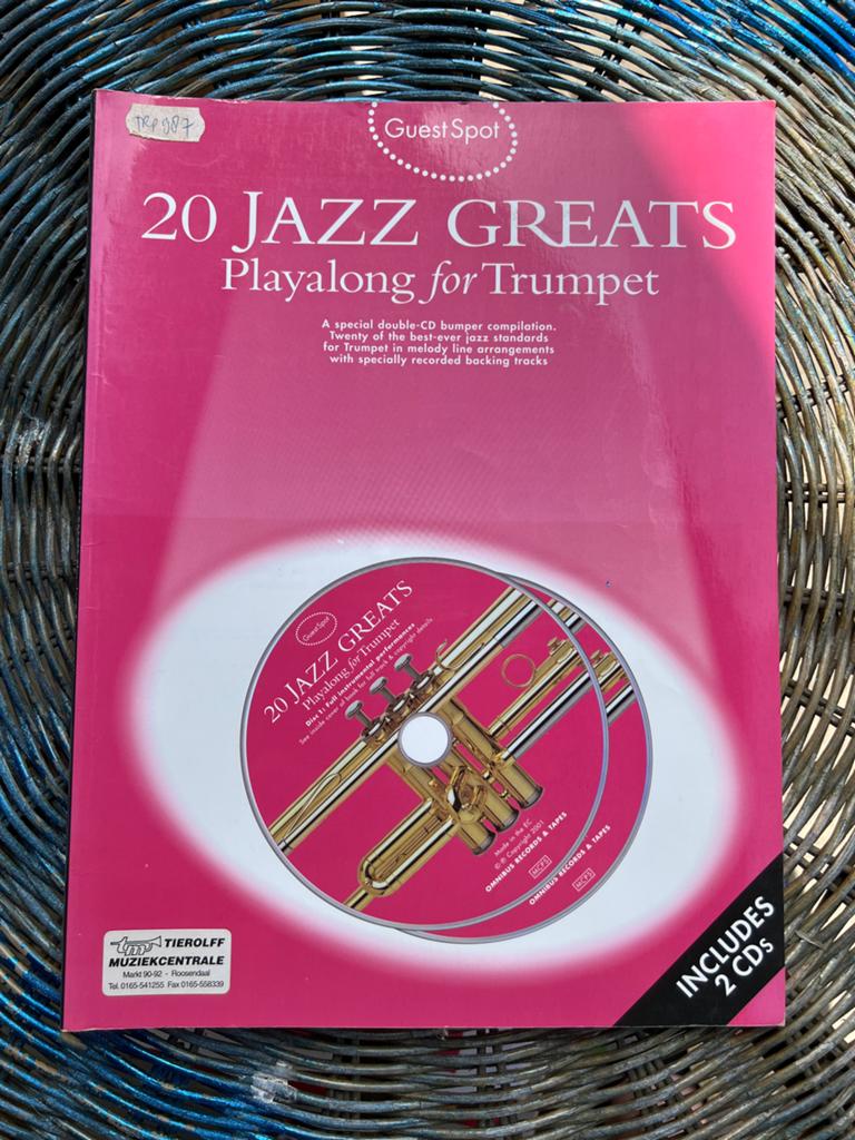 20 Jazz Greats Playalong for Trumpet - Inclusief 2 CD's, Muziek en Instrumenten, Blaasinstrumenten | Overige, Ophalen of Verzenden
