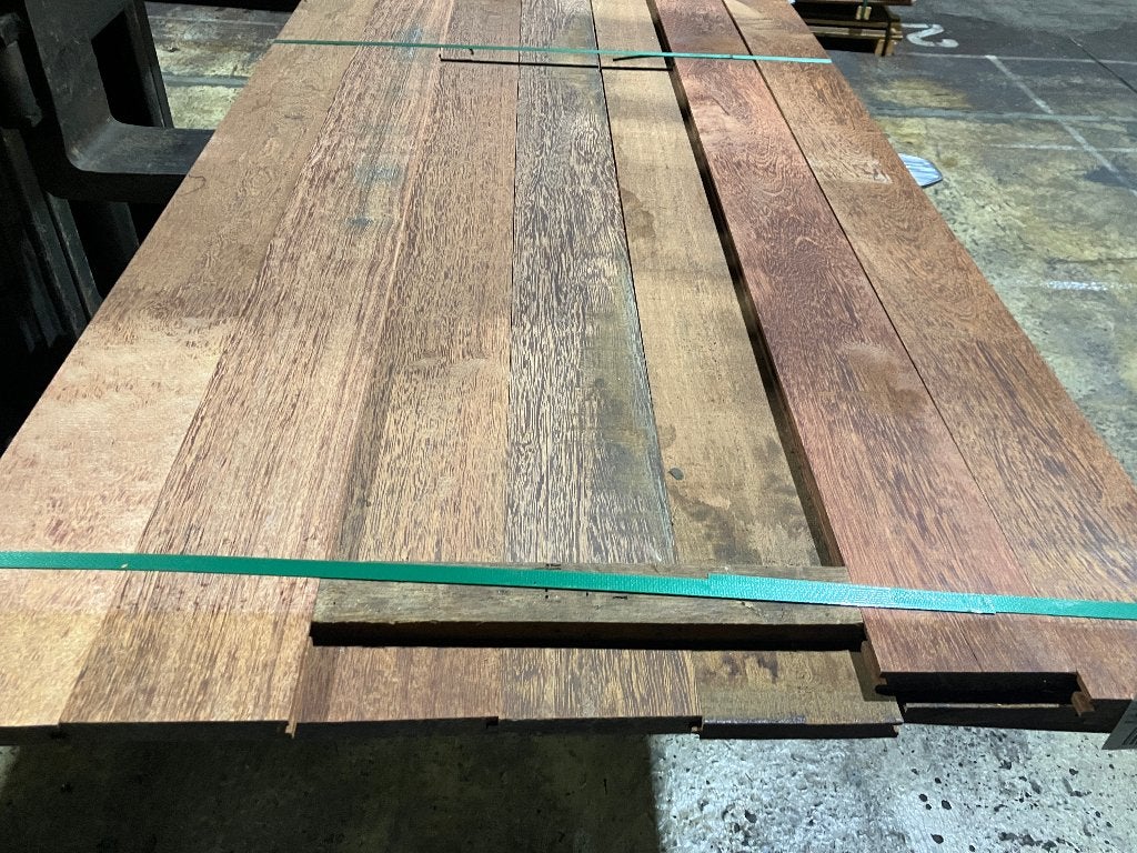 planken-terrasdelen-Hardhout/Sucupira Vermelho-21x135mm, Ophalen, Planken, Nieuw, Hardhout