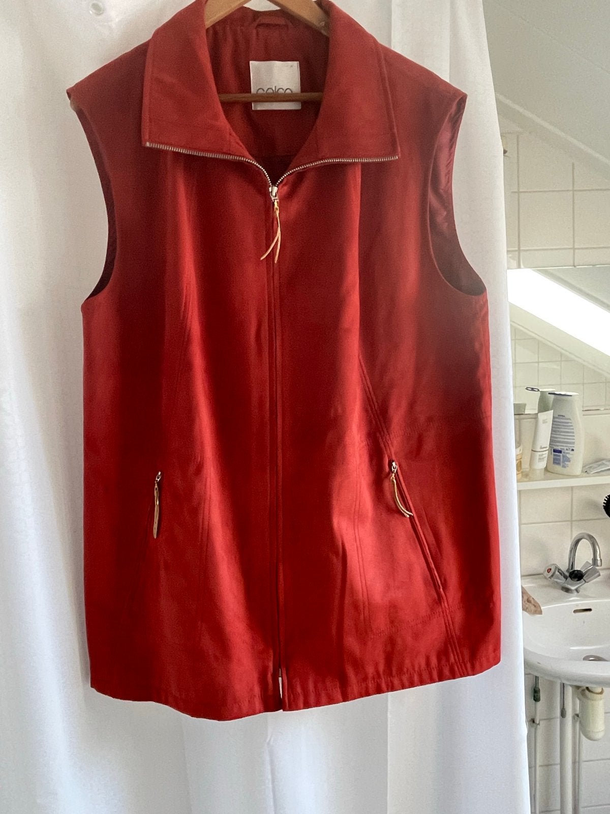 Gelco mouwloze maat M jas/bodywarmer in roestbruin, Ophalen of Verzenden, Zo goed als nieuw, Maat 42/44 (L), Bruin