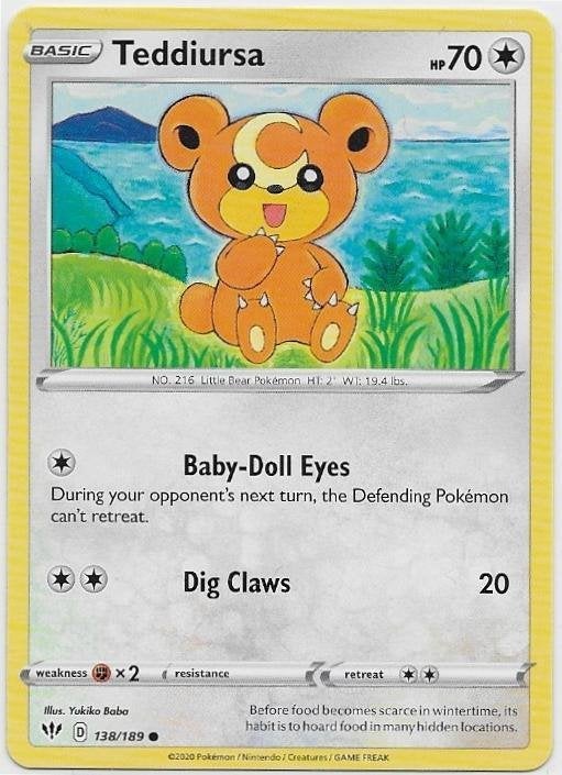 Darkness Ablaze,  Teddiursa [common] 138/189, Verzenden, Nieuw, Losse kaart