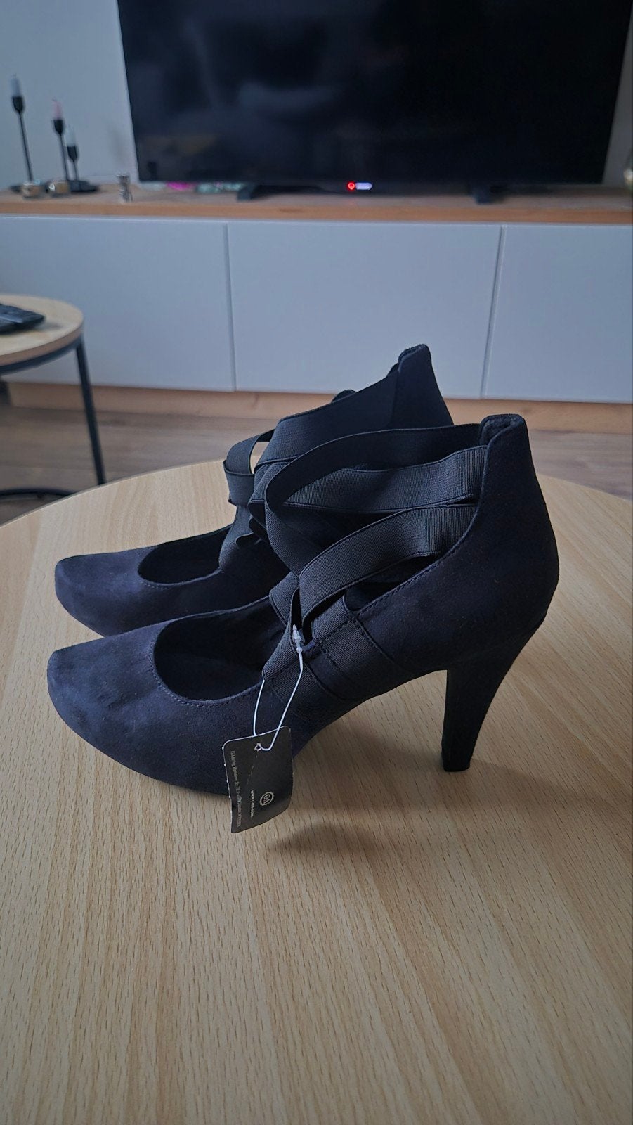 Nieuwe Zwarte Suedelook Pumps Maat 38, Ophalen of Verzenden, Nieuw, Zwart
