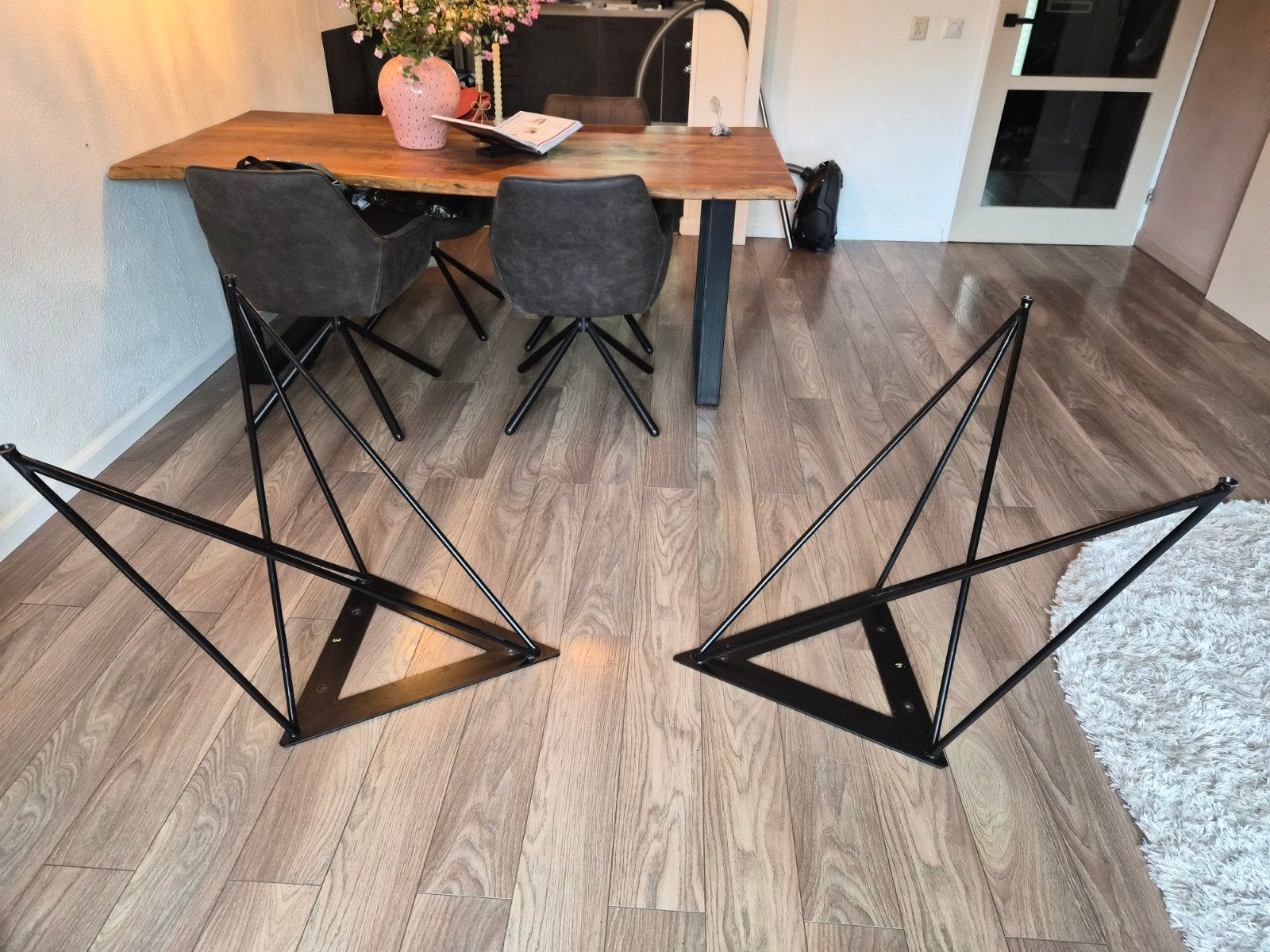 mooie zware tafelpoten, 2 stuks, Ophalen, Rond, 50 tot 100 cm
