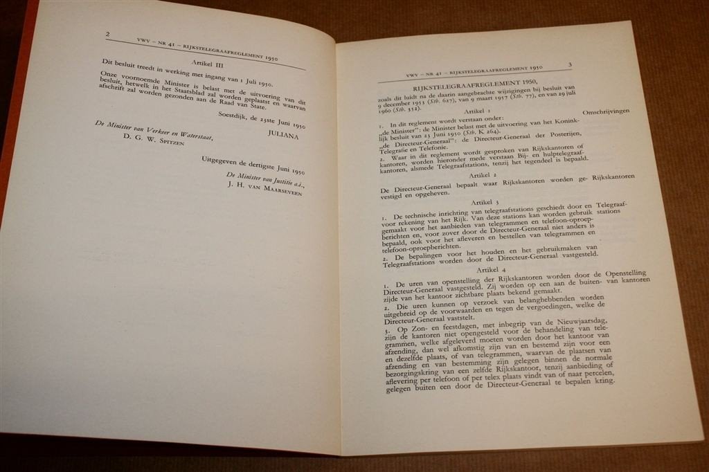 Rijkstelegraafreglement 1950 — PTT Telegrafie 1961, Ophalen of Verzenden, Gelezen