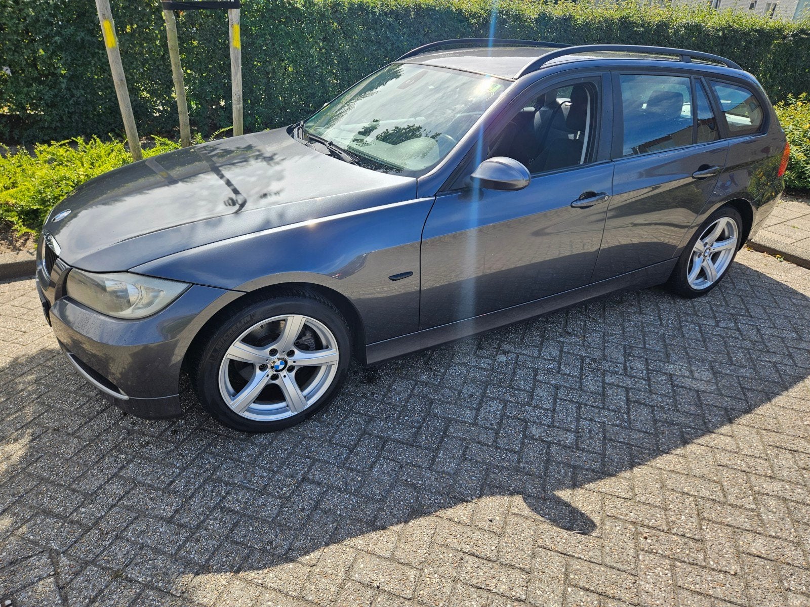 BMW 3-Serie 2.0 318 I Touring 2007 Grijs, Auto's, 13 km/l, Zwart, 4 cilinders, 129 pk