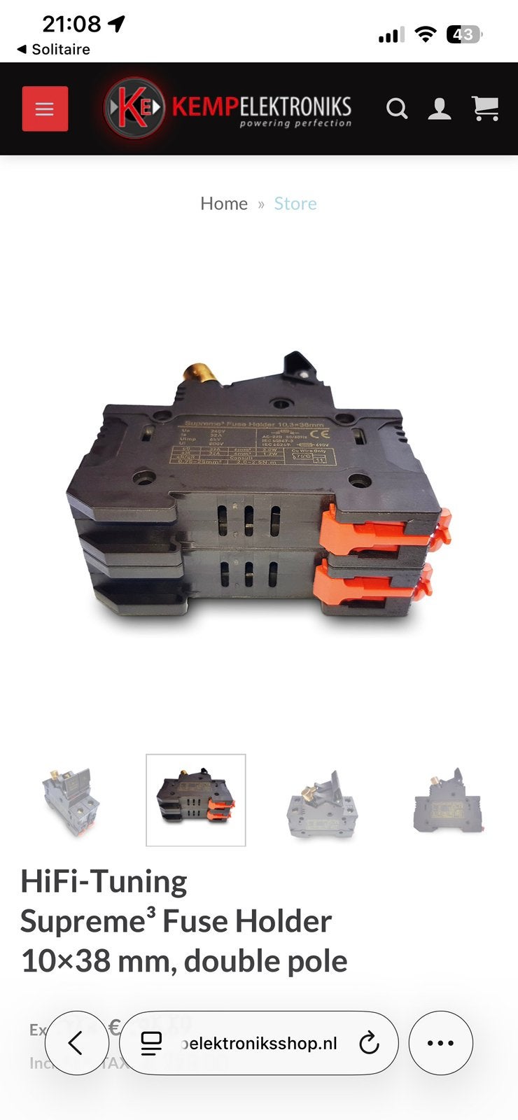 Foto 5 van HiFi-Tuning Supreme³ Fuse Holder voor een audiogroep