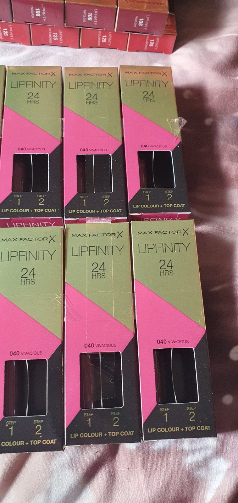 10x Max Factor Lipfinity 040 Vivacious (zonder topcoat), Verzenden