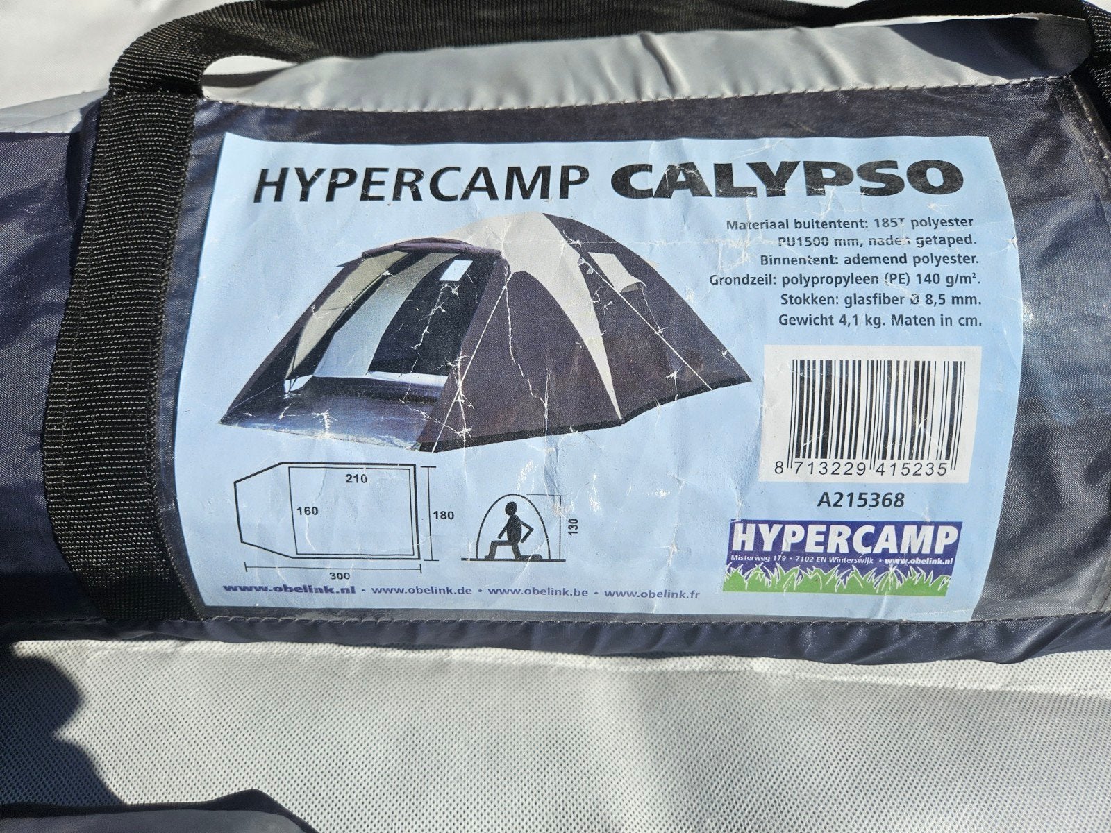 2 Hypercamp Calypso Koepeltentjes - Ideaal voor kamperen, Ophalen, Gebruikt, Tot en met 3