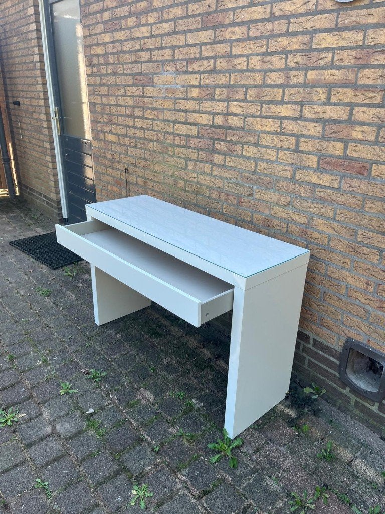 Kaptafel,wit, Ophalen, Gebruikt, 100 tot 150 cm, Minder dan 100 cm