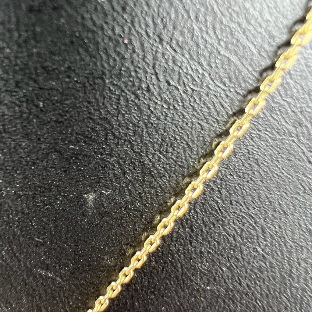 Gouden Ketting | 14k | 2,92g | ankerschakel+stier | 416857, Met hanger, Gebruikt, Ophalen of Verzenden, Goud